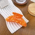 Haarklammer mit orangefarbenem Marmormuster aus Acetat für elegante Frisuren - Edelsteinorange 10.5cm
