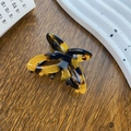 Pinza per capelli a farfalla in acetato tartarugato con finitura lucida su legno - Tartarugato Caffè