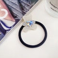 Coletero de acetato con osito blanco crema y un brillante diamante de imitación de corazón - Blanco Luminoso
