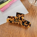 Elegant tortoiseshell acetate hair claw clip for French style updo hairstyles - 8.5cm / Coffee Tortoise Shell