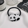 Elastico per capelli con simpatico ciondolo a forma di panda su vassoio in ceramica - Panda Rotolante