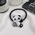 Niedliches Panda Haargummi mit schwarz-weißem Panda Anhänger für Damen und Kinder - Grüßender Bär