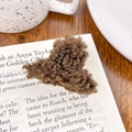 Pince à cheveux cœur en maille marron café avec texture pelucheuse pour coiffure douce - Marron Foncé