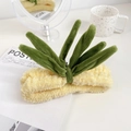 Cute yellow pineapple plush headband made of soft teddy fleece for face washing - Pineapple Hairband