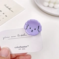 Cute lavender purple acetate puppy dog hair clip variant for side hair styling - Creamy Purple / 2.5cm