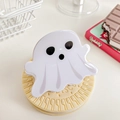 Cute white ghost Halloween hair claw clip with a resin biscuit detail accessory - Bed Sheet Ghost 7.2CM
