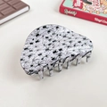 Spider pattern hair claw clip in acetate finish for Halloween styling and hair styling - White Spider