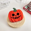 Pince à cheveux citrouille d'Halloween avec base en biscuit pour coiffure festive - Citrouille Joyeuse 6CM