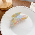 Colorful marbled acetate hair claw clip with a glossy finish for hair styling - Fish Tail B 9.5CM