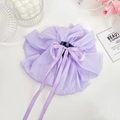 Elegante pinza per capelli con grande fiocco in organza lilla e nastro in chiffon - Viola