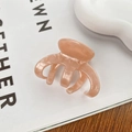Pinza per capelli in acetato rosa marmorizzato per acconciatura elegante da donna - Rosa Pesca 5.3CM