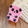 Pince à cheveux panda rose en acétate premium pour femmes et enfants mignons - Rouge Rose