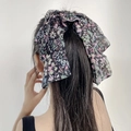 Pinza per capelli vintage francese con fiocco floreale per un look elegante da donna - Rosa Floreale