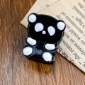 Süße Haarspange in Panda-Form aus Acetat in Schwarz-Weiß für Damen und Kinder - Schwarz
