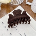 Elegant dark brown velvet hair claw clip with a matte flocked finish for women - Bofeiya Direct Sale / Chocolate Brown 8.5CM