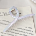 Iridescent mermaid pearl large hair claw clip with purple and pink aurora finish - Glistering Large Cross 13CM