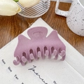 Elegant purple flocked velvet hair claw clip in Korean style for women and girls - Bofeiya Direct Sale / Dusty Pink 8.5CM