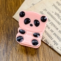 Süße rosa Panda-Haarklammer aus Essigsäure mit Glanz-Finish und süßem Cartoon-Stil für Mädchen - Grapefruit Rosa