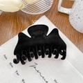 Elegant black velvet shark hair claw clip for women with premium matte flocking finish - Bofeiya Direct Sale / Black 8.5CM