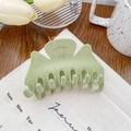 Pince à cheveux floquée vert clair élégante avec finition mate pour chignon chic - Vente Directe Bofeiya / Vert Herbe 8.5CM