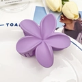 Elegante pinza per capelli a fiore viola chiaro con finitura opaca da donna - Viola