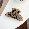 Pinza per capelli classica con motivo a tartaruga e leopardo per uno styling elegante - Tartarugato Beige