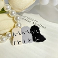 Set di tre graziose mollette per capelli a forma di cane nei colori crema, grigio e nero - 5.6cm / Serie Grigia Tre Cani