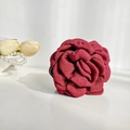 3D-Haarklammer mit burgunderroter Stoffrose in elegantem, großem Blumendesign - Dunkelrot
