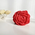 Élégante grande pince à cheveux rose rouge en tissu avec pétales superposés pour coiffure rétro - Rouge