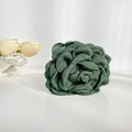 Pince à cheveux rose en tissu vert foncé faite main avec texture lin multicouche - Vert Foncé