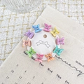 Colorful mini butterfly hair claw clips set for girls on a white circular card - Small Butterfly Style