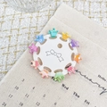 Set of 10 colorful gradient macaron crown mini hair claws for girls on display card - Crown Shape