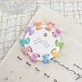 Colorful 10-piece mini hair claw clips set for girls with pearlescent finish - Rabbit