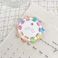 Lot de 10 mini pinces à cheveux fleurs pour filles aux reflets nacrés multicolores - Fleur à cinq pétales / 10 Pièces/Paquet (1,5 cm) / Couleur macaron