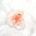 Haarklammer in Blumenform mit orangefarbenem Farbverlauf aus Harz für Damen - Orange 7.5cm