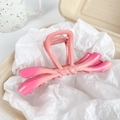 Pink gradient butterfly hair claw clip with matte finish in a gift box packaging - Grapefruit Pink