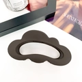 Matte dark brown cloud hair claw clip for thick hair displayed on a minimalist white table - 11cm / Brown