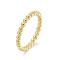 Anello a sfere dorate impilabile minimalista con texture lucide e opache alternate - Taglia 6 / Oro