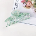 Mint green marble acetate hair claw clip for women stylish hair styling accessory - Crystal Green Dragon Bone Style 9.5cm