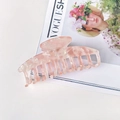 Pink marble texture acetate hair claw clip with subtle iridescent glitter for women - Crystal Pink Dragon Bone Style 9.5cm