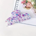 Chic marble pattern hair claw in purple and blue acetate finish for women hairstyles - Dazzling Blue Purple Dragon Bone Style 9.5cm