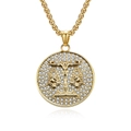 Gold-plated 18K stainless steel Libra zodiac necklace with micro-pave crystals - Gold Libra (Pendant Only (Without Chain))