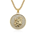 Gold plated zodiac necklace with Taurus bull pendant and sparkling crystals - Gold Taurus (Pendant Only (Without Chain))