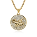 Gold plated Scorpio constellation pendant necklace with full cubic zirconia paving stones - Gold Scorpio (Pendant Only (Without Chain))