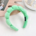 Serre-tête bulle vert menthe chic avec texture ondulée douce et étiquette fait main - Vert