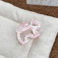 Süße Haarklammer in Hundeform aus Acetat mit rosa Marmortextur für Damen - Marmoriertes Rosa