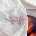 Pink and purple marble textured acetate bow hair clip on elegant white paper - Magic Purple 4.3cm