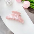 Pinza per capelli a mosaico rosa con finitura perlata per donne e ragazze - Arancione