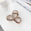 Elegant amber translucent bow hair claw clip with gold spring on a clean background - Bofeiya Direct Sale / Transparent Brown 8.2cm
