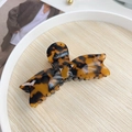 Pince à cheveux motif écaille de tortue en acétate au design vintage élégant - 11cm Grande Taille / Écaille Café